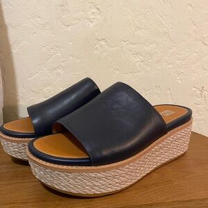 Women's Navy Platform Sandals